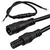 2P F/M 22AWG*2 L150mm BLACK IP65