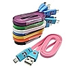 Шнур USB to MicroUSB Flat Flash Smile 1m