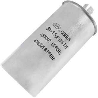 CBB65 50мкф + 1.5мкф 450в клеммы SAIFU