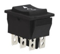 KCD2-203 (6pin) 15A.250V ON-OFF-ON черный