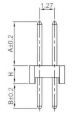 PLLD1.27-80 вилка шаг1.27 тип1(А3.7, B2.1)