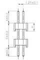 PLHD1.27-80 вилка шаг1.27 (A=3.0,B=2.3,C=6.0)