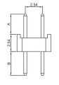 PLLD1.27-10 вилка шаг1.27 тип2(А3.0, B3.0)