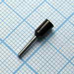 E7508PP BLACK наконечник черн. 0.75мм2 YCD