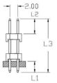 PLHD2-80 (2х40) шаг 2.0мм 2.0x4.0x17.5мм KLS
