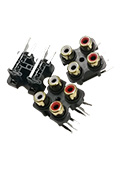 RS-407 RCA JACK, 4 разъема на плату