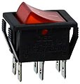 RS-608FBL0BRBT2-G красный 2хON-ON Switronic