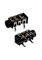 L-KLS1-TSJ3.5-009, гнездо стерео 3.5мм на пла