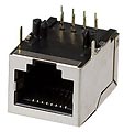 TJ8P8C (RJ45) розетка на плату. экран.cat.5E