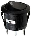 R13-112LBBOTR3-G ON-OFF 250B 6A черн.с красн.