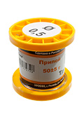 Припой ПОС61 ТР 0.5мм катушка 50г, (20-21г)