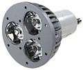 FEX107 GU10 3x1W лампа цвет тёплый белый