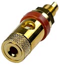 CA114R, клемма Hi-Fi GOLD/RED Velleman