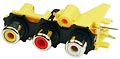 RS-313-01, RCA JACK 3 разъема на плату (верти