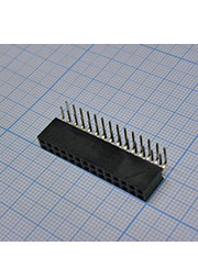DS1024-2x14R2, гнездо на плату двухрядное угл
